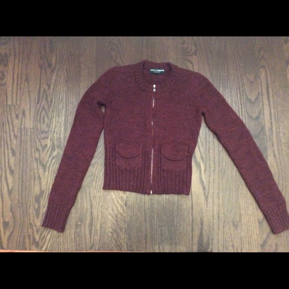 Authentic Dolce & Gabbana Alpaca Full Zip Sweater